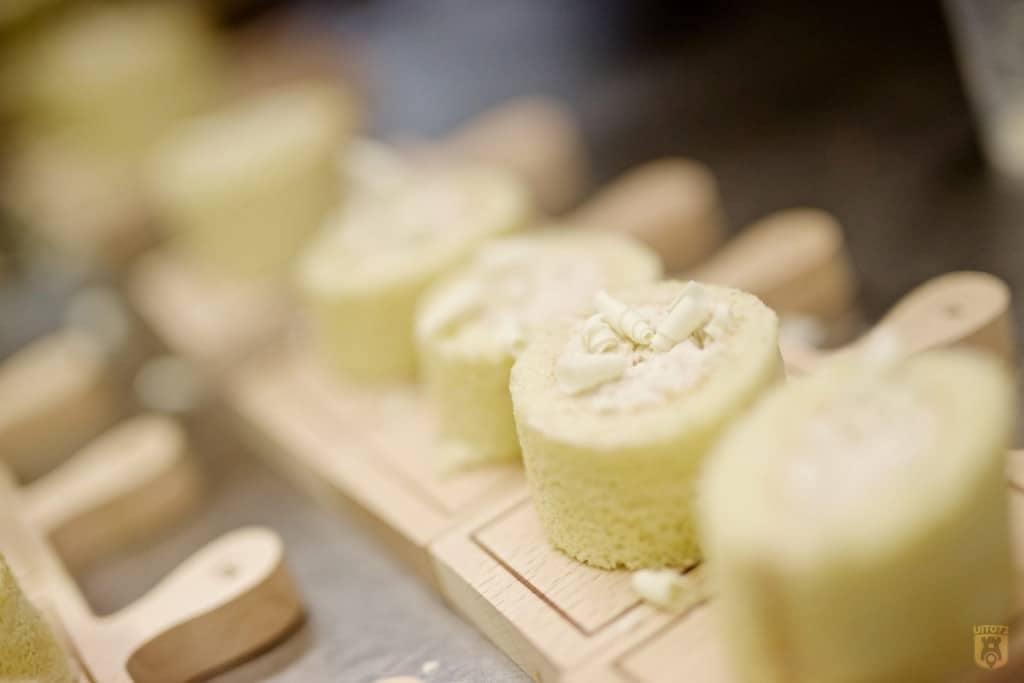 Mont d'or stammetje met bosvruchtenmousse en witte chocolade