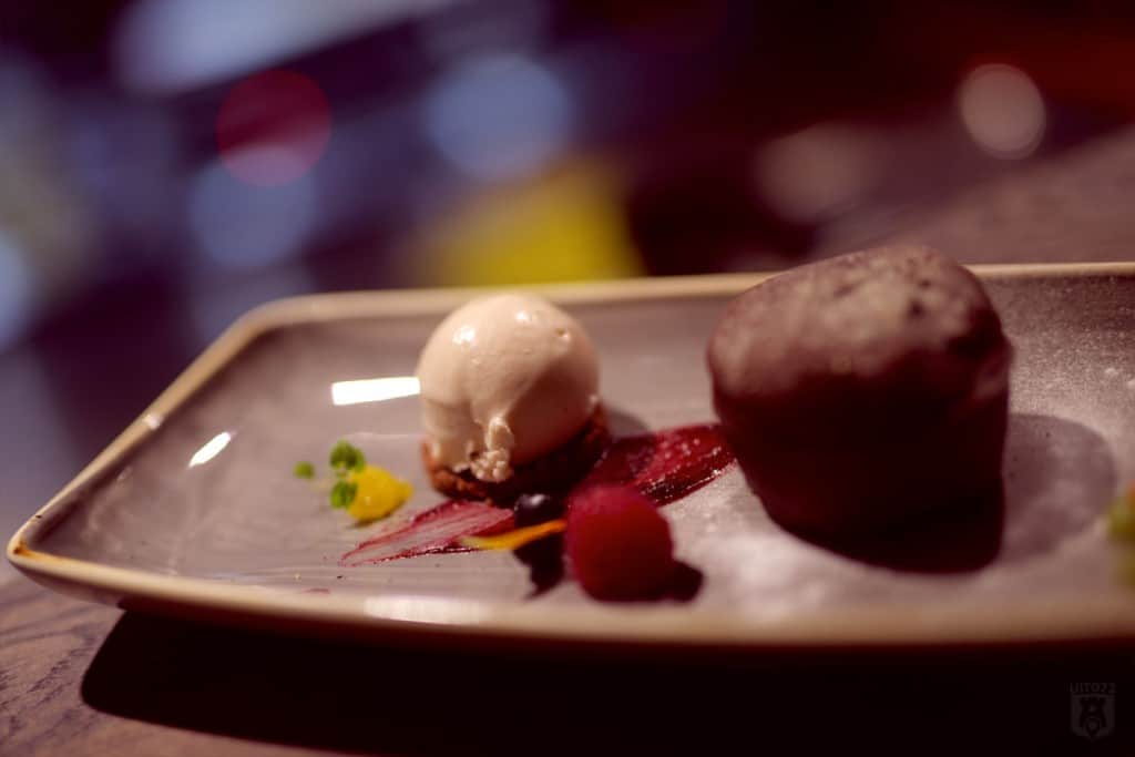 Lopend Warm Chocoladetaartje bij Restaurant Fabers, Alkmaar