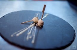 Heeren van Sonoy: Lolly van ganzenlever met witte chocolade en pistache