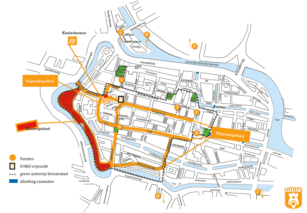 Plattegrond Koningsdag Alkmaar 2016