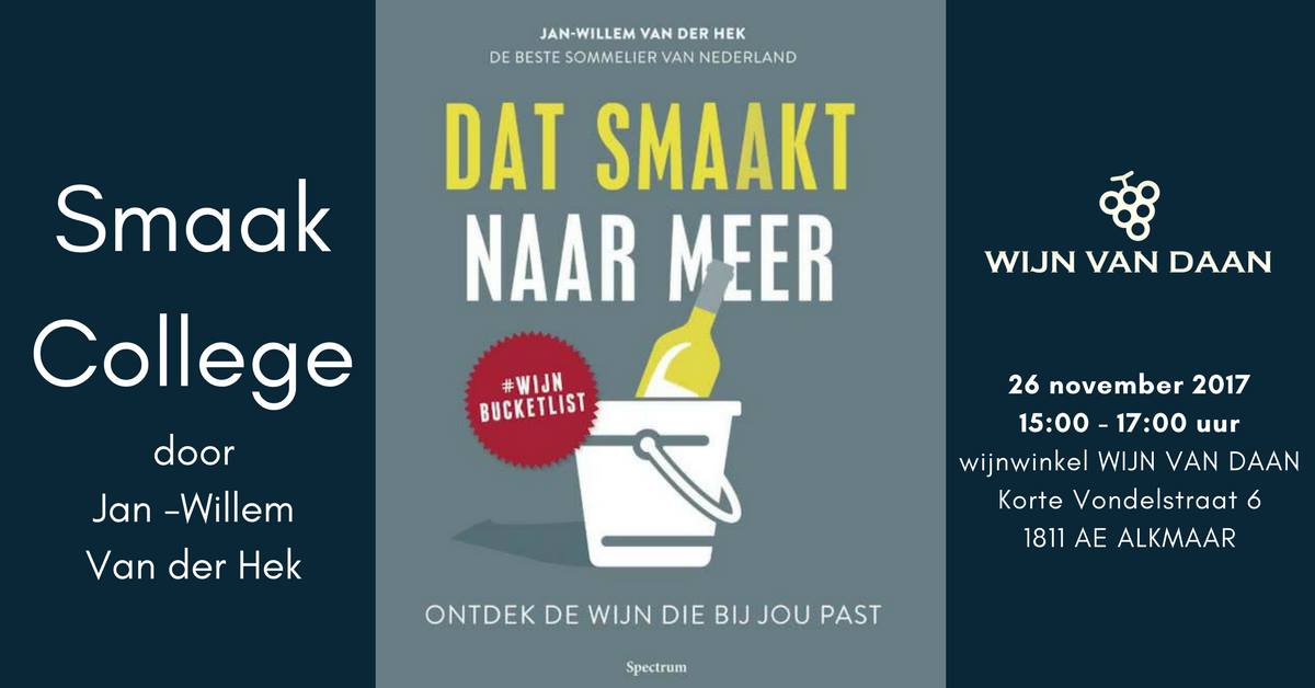 Smaakcollege wijn: Dat Smaakt Naar Meer