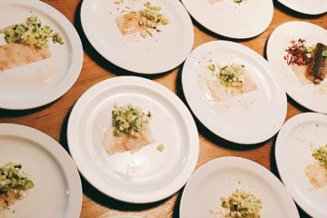 WijnSpijs Bergen 2018: borden bij Bourbon Room