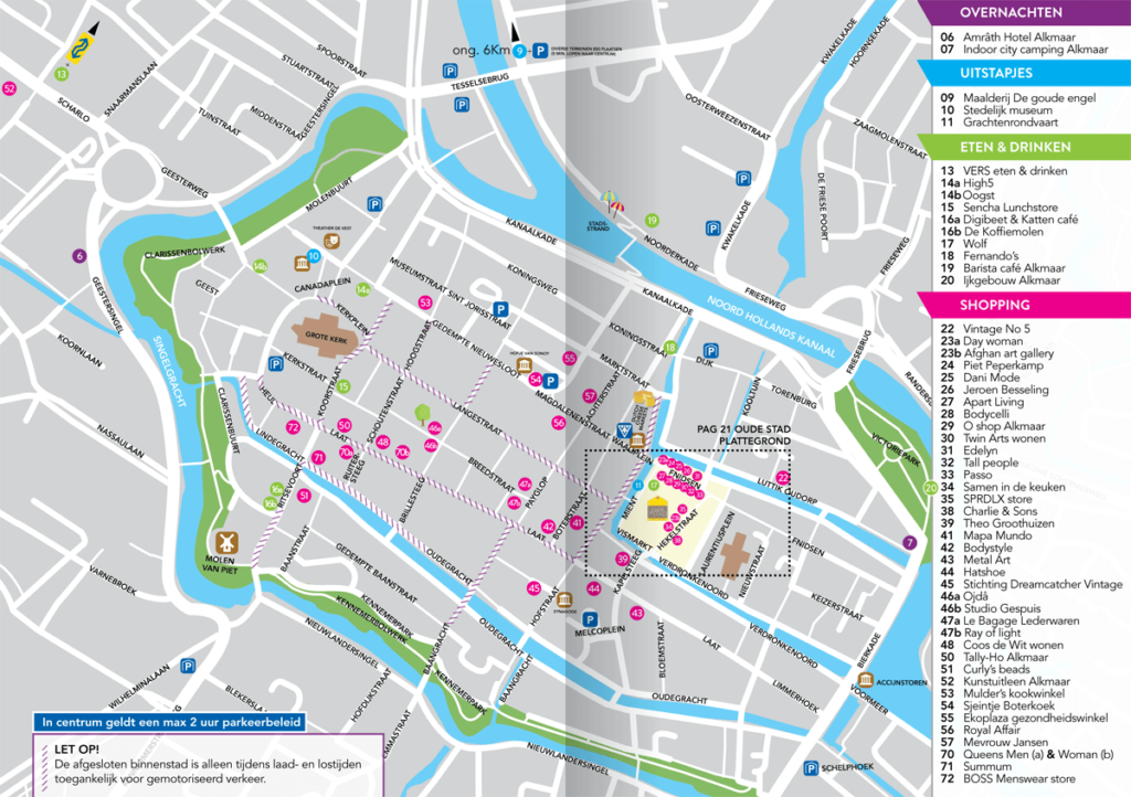 Funshopgids Alkmaar 2018: plattegrond