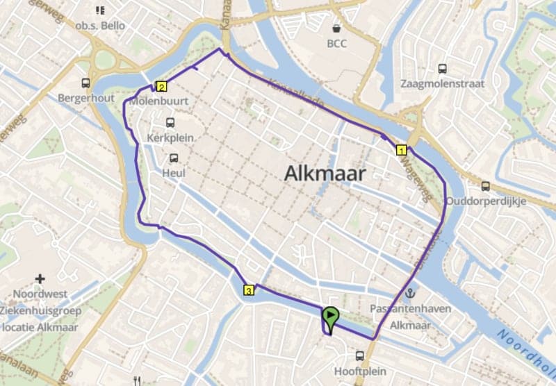 Rondje om binnenstad hardlooproute