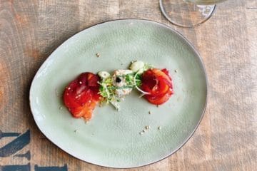 Gepekelde en gemarineerde zalm (Amusetour @ Heerlijk Nel)