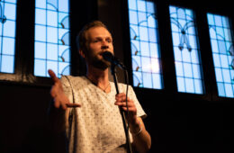 Jacob Adriani on stage (Comedy Spotlight)