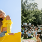 Yori Swart pakt een boom op het duurzame Podium onder de Boom Festival